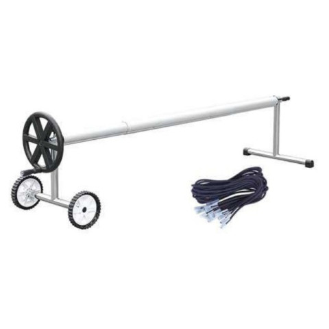 Enrouleur télescopique JM Baches pour bâche à bulle - De 3 à 5 m