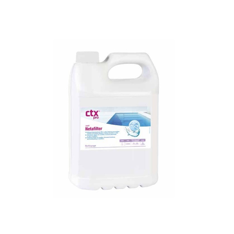 Nettoyage filtre piscine nettoyant détartrant pour filtres à sable NETAFILTER CTX 57