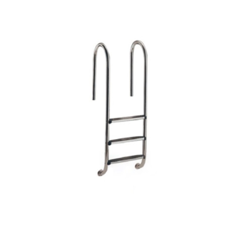 Échelle 3 marches pour pour piscine hors sol bois, inox AISI 304
