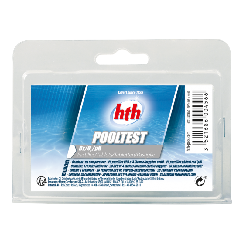 Pooltester HTH Oxygène actif/Brome/pH