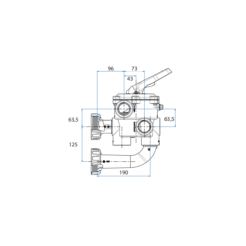 Vanne multivoie 1½" Astralpool CLASSIC PLUS