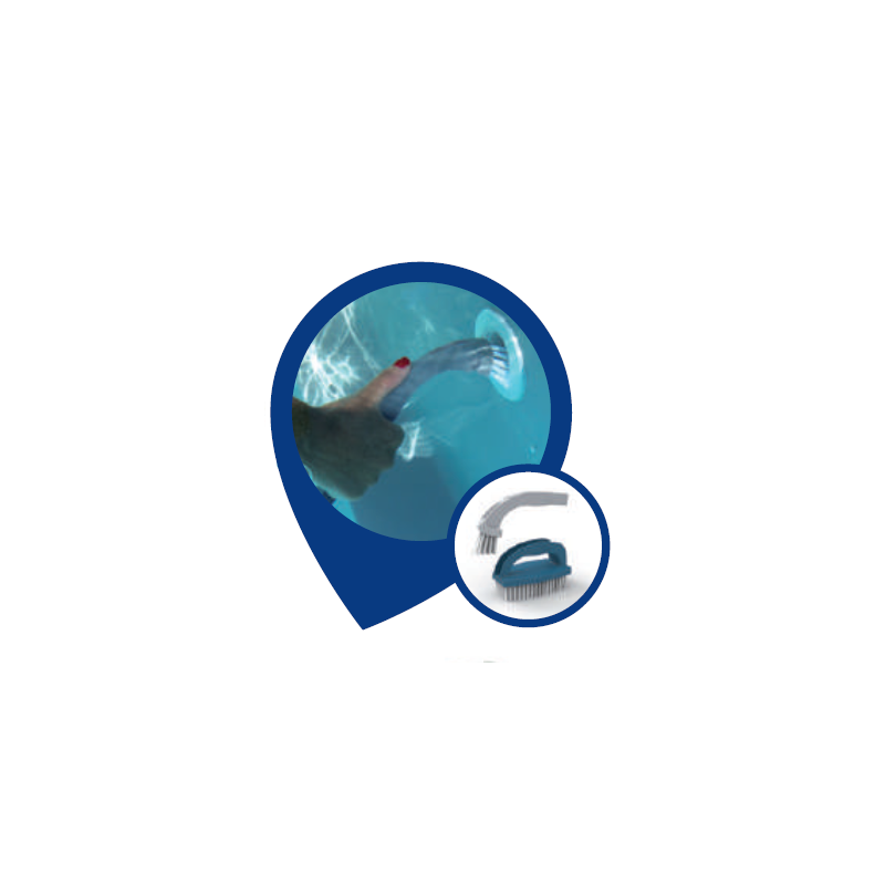 Brosse de paroi Astral Pool Blue Line 48 cm avec angle ajustable