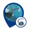 Brosse de paroi Astral Pool Blue Line 48 cm avec angle ajustable