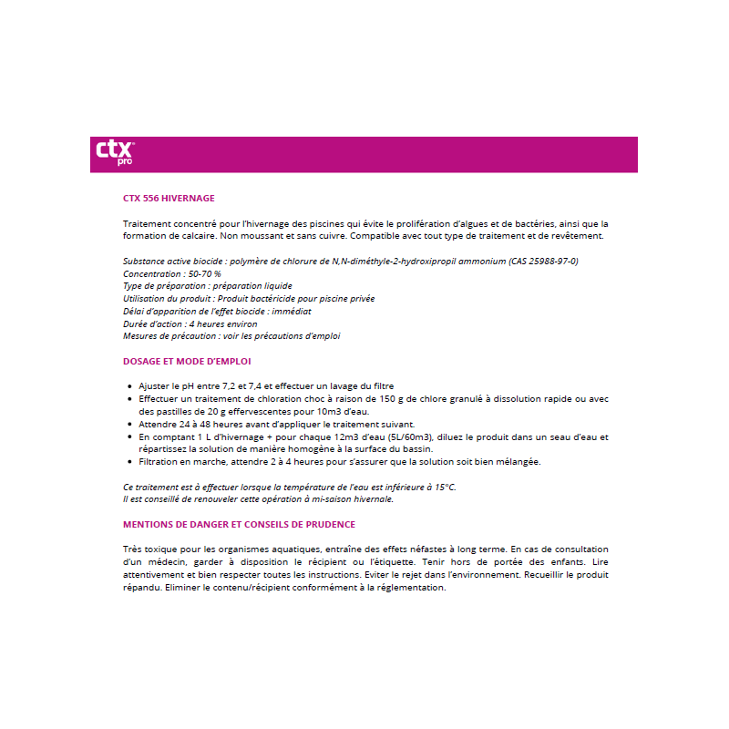 Hivernage CTX 556