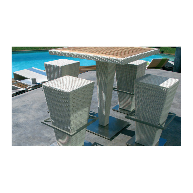 Table bar FUZYON Hémisphère Editions + tabourets