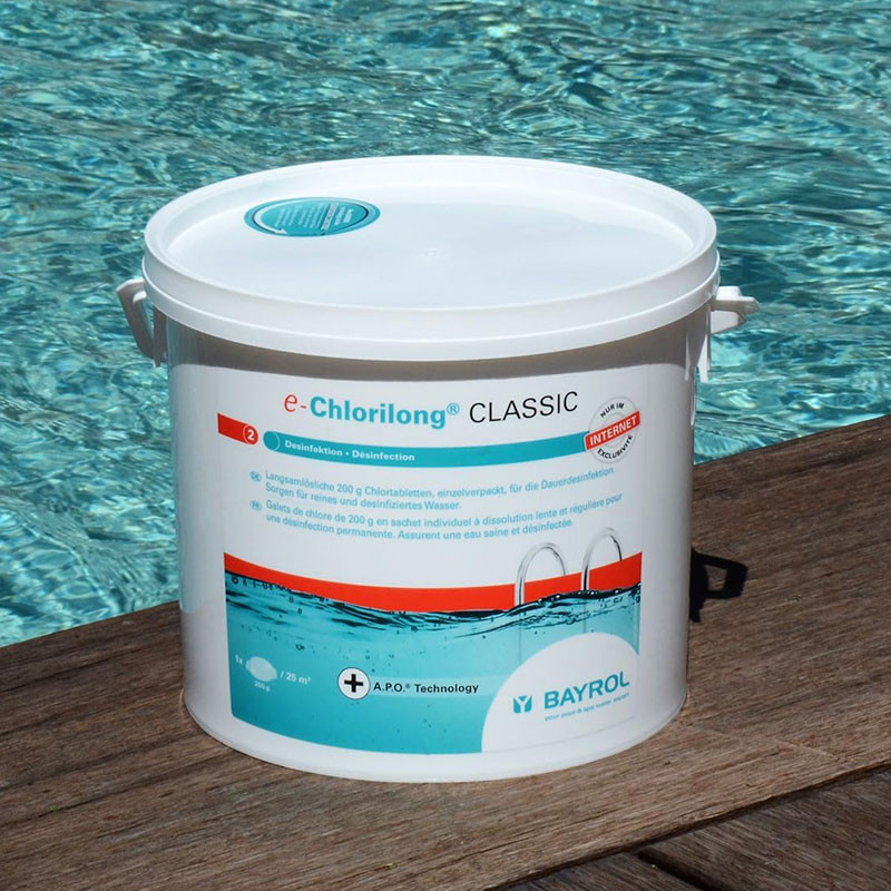 Entretien piscine BAYROL Chlorilong CLASSIC désinfection au chlore