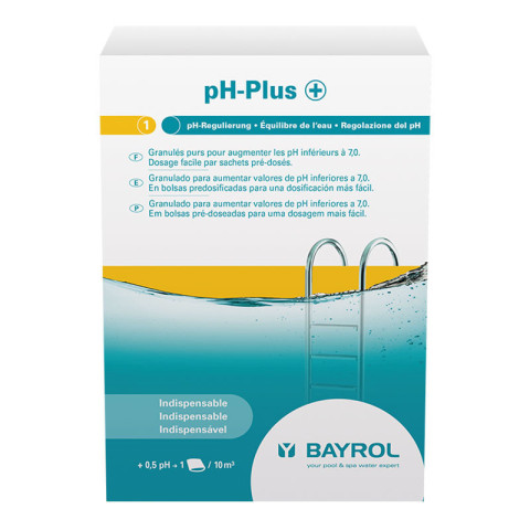 Entretien piscine BAYROL pH Plus boîte carton de 3 sachets