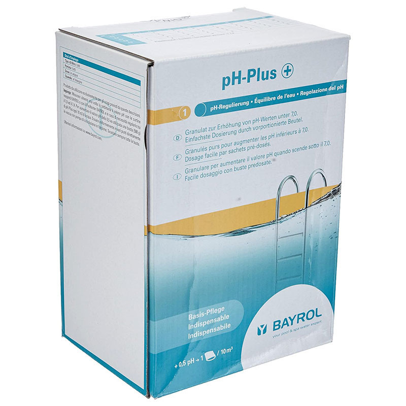 Entretien piscine BAYROL pH Plus boîte carton de 3 sachets