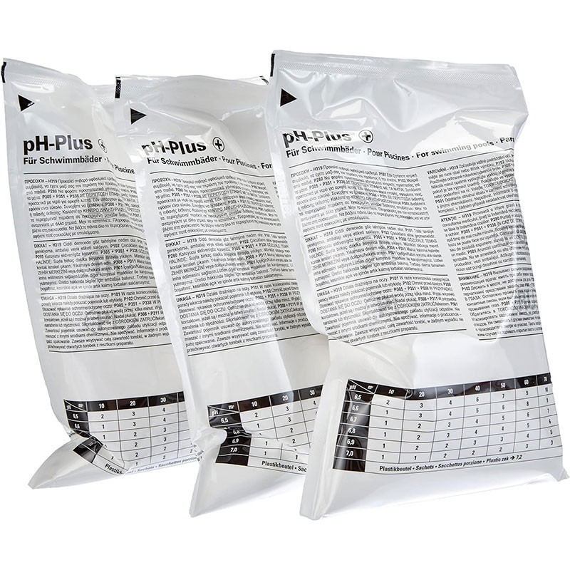 Entretien piscine BAYROL pH Plus boîte carton de 3 sachets