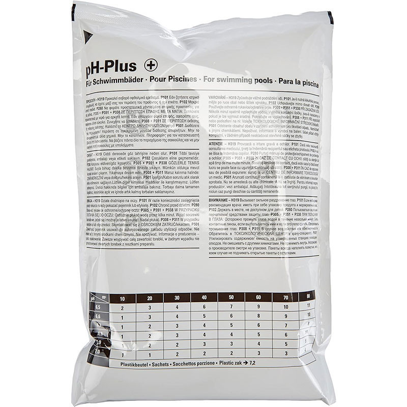 Entretien piscine BAYROL pH Plus boîte carton de 3 sachets