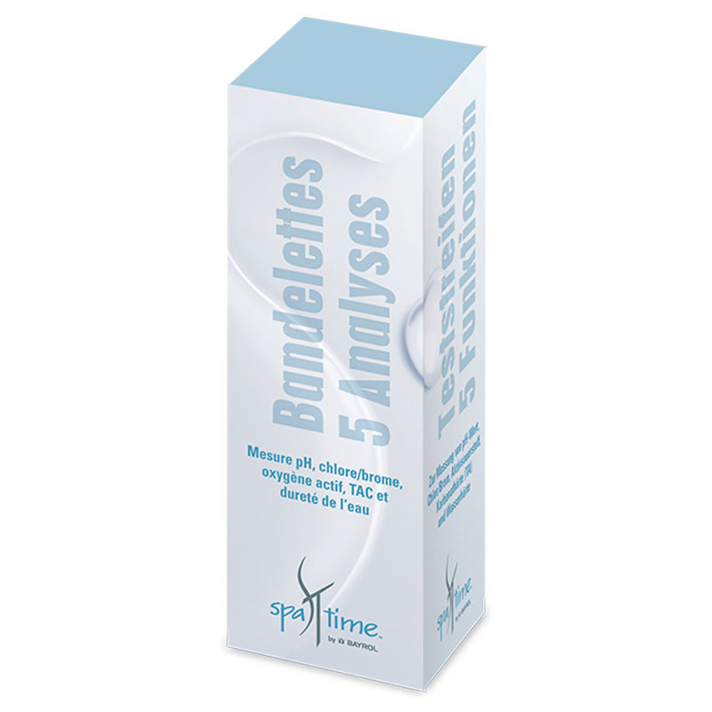 Etui de 50 bandelettes d'analyse Bayrol Spatime
