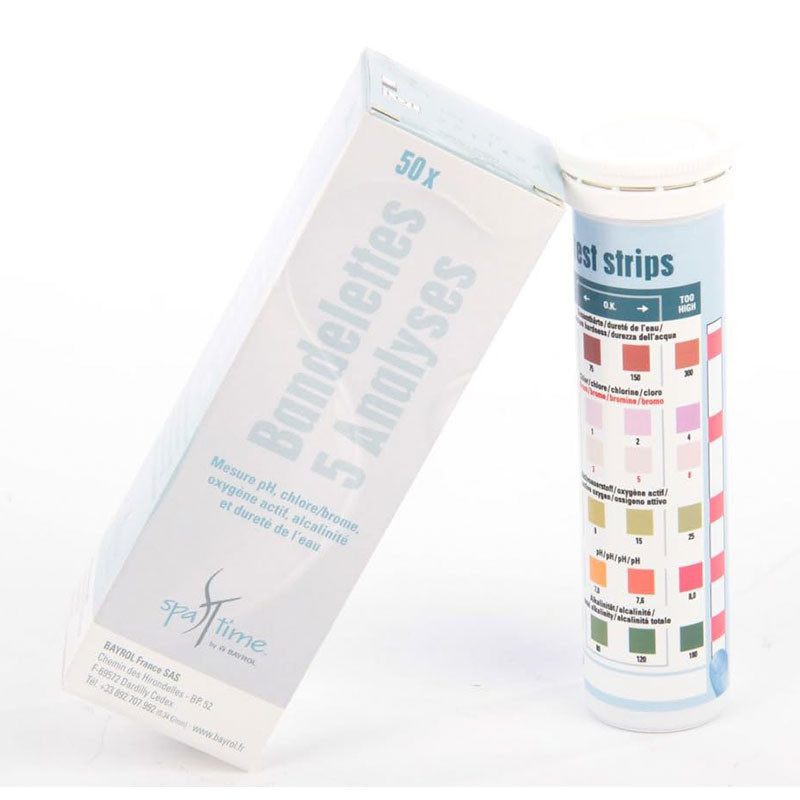 Etui de 50 bandelettes d'analyse Bayrol Spatime