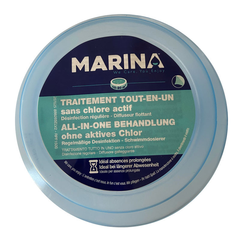 Traitement complet Marina sans chlore - Grand diffuseur flottant multi-actions