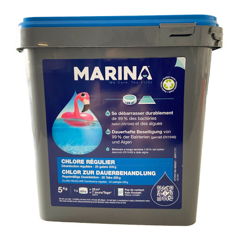 Chlore régulier Marina - Galets de 200g