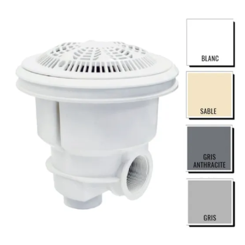 Bonde de fond liner Ø 200 mm avec grille anti-vortex ABS Astral