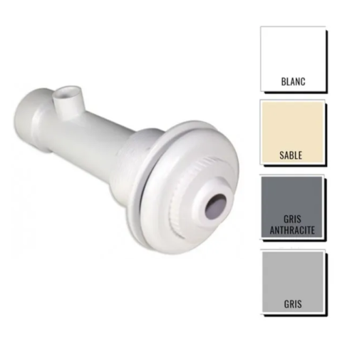 Buse d’hydrommasage avec traversée de paroi, prise d’air et Venturi