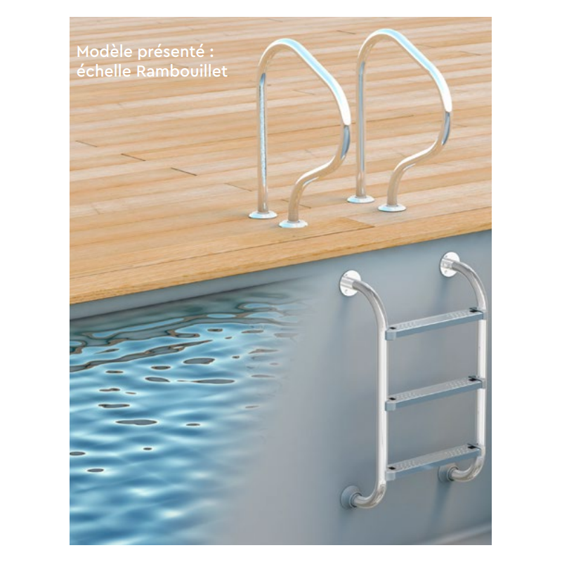 Échelle BWT Chambord -  à platine de fixation piscines bois