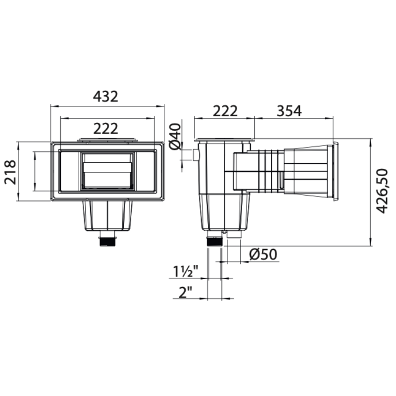 Skimmer standard grande meurtrière Astral