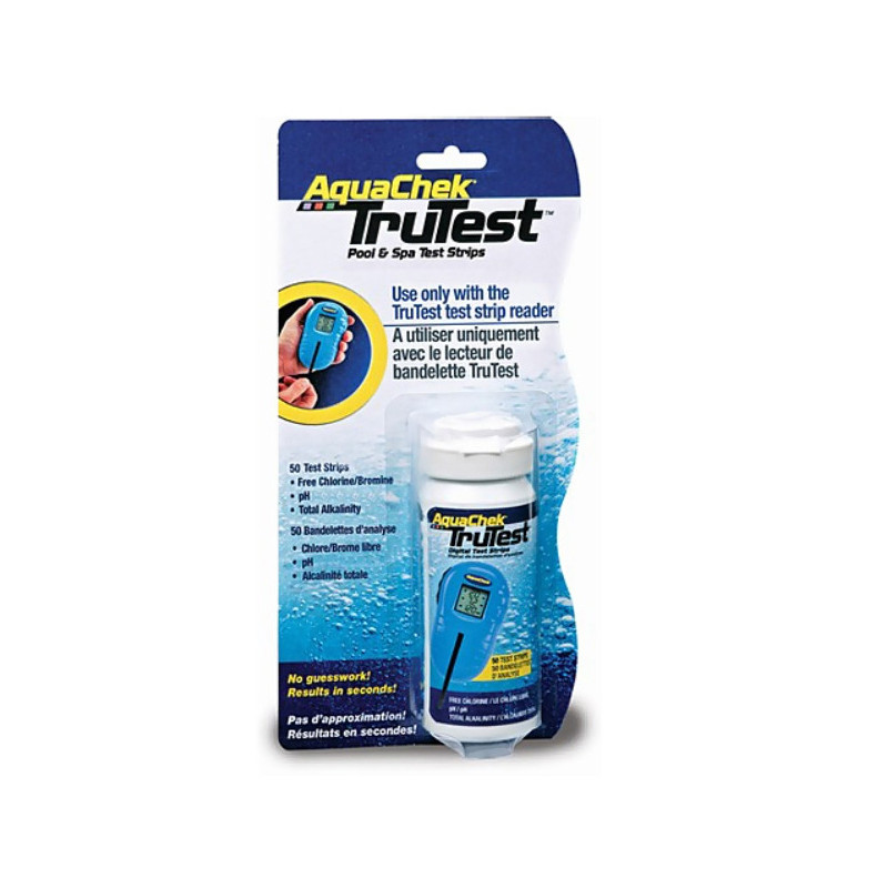Boîte de 50 bandelettes recharge pour Testeur électronique digital Aquachek TruTest