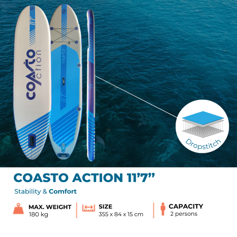 Paddle gonflable Coasto Action 11'7"