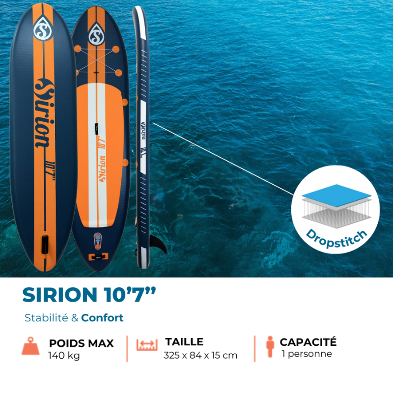 Paddle gonflable Skiffo Sirion 10'7"