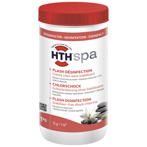 HTH SPA Flash Désinfection choc sans stabilisant 1 kg