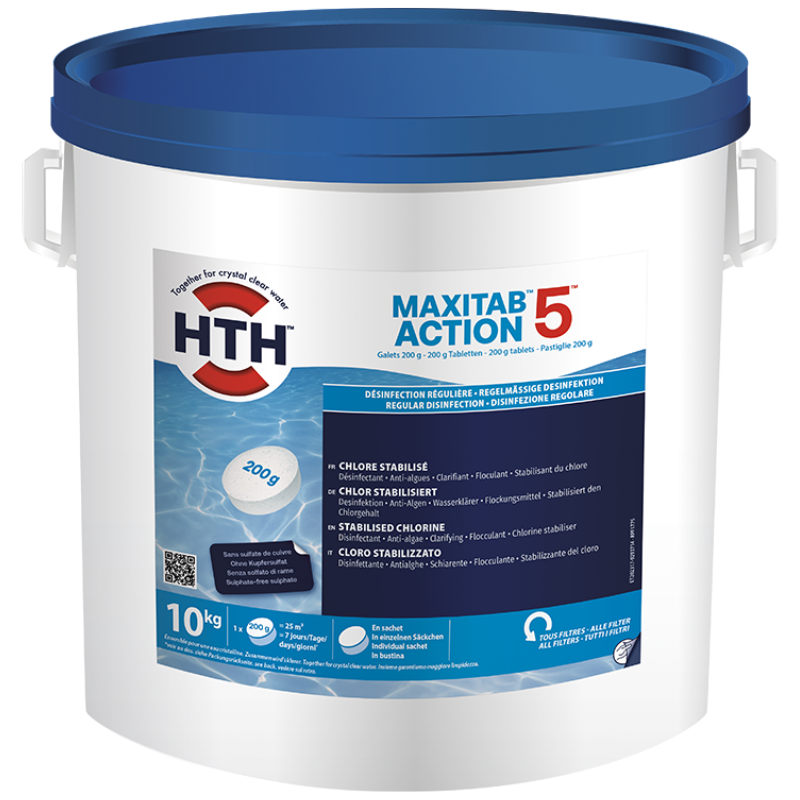 Chlore multifonction hth® MAXITAB Action 5 galets 200g