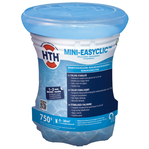 Diffuseur flottant chlore multifonction HTH MINI-EASYCLIC 750g