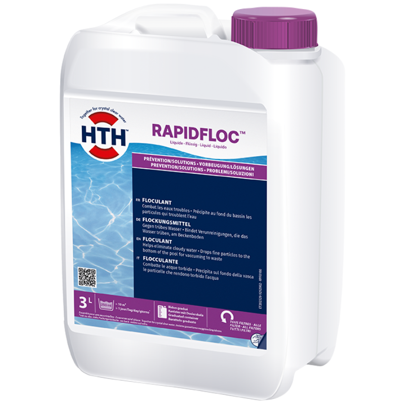 HTH Rapidfloc floculant liquide piscine 3 litres