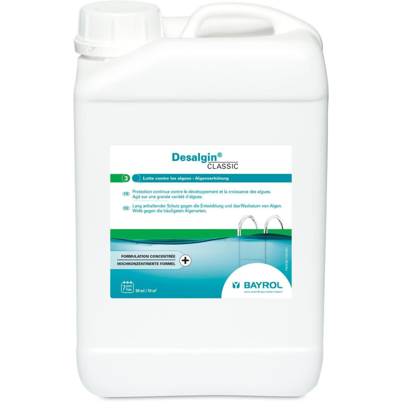 Algicide BAYROL Desalgine lutte contre les algues et clarifiant d'eau