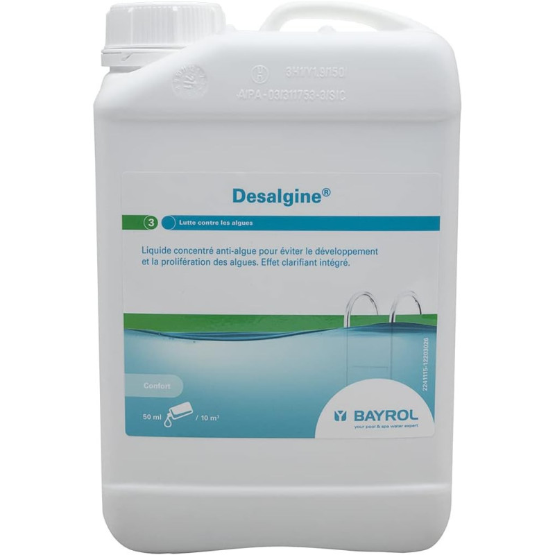 Algicide BAYROL Desalgine lutte contre les algues et clarifiant d'eau