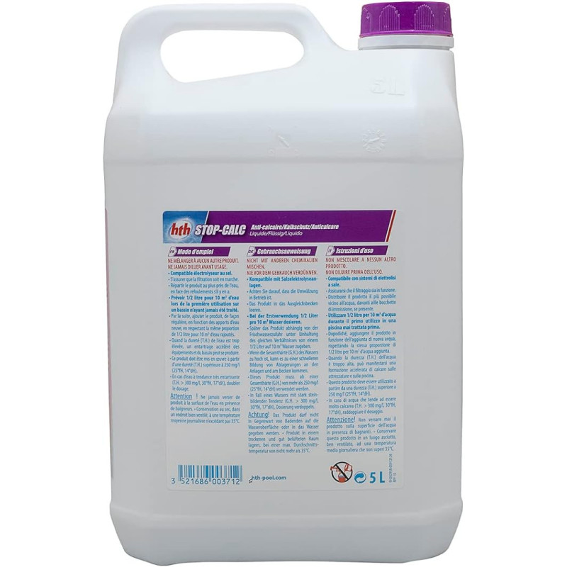 HTH Stop-calc anti-calcaire liquide piscine 5 litres