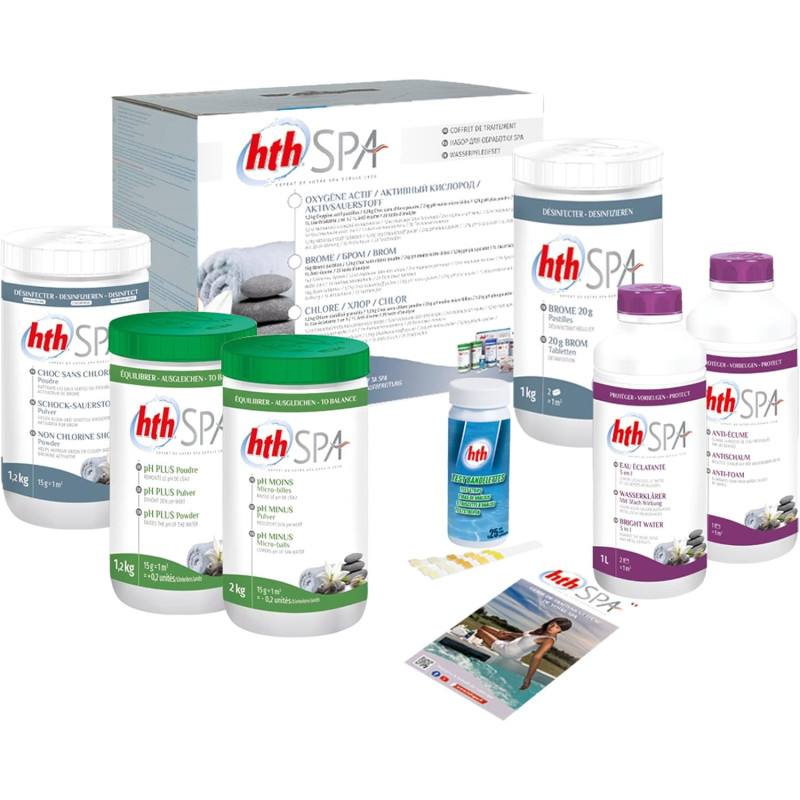 Kit complet de traitement au brome hth Spa + 12 bandelettes