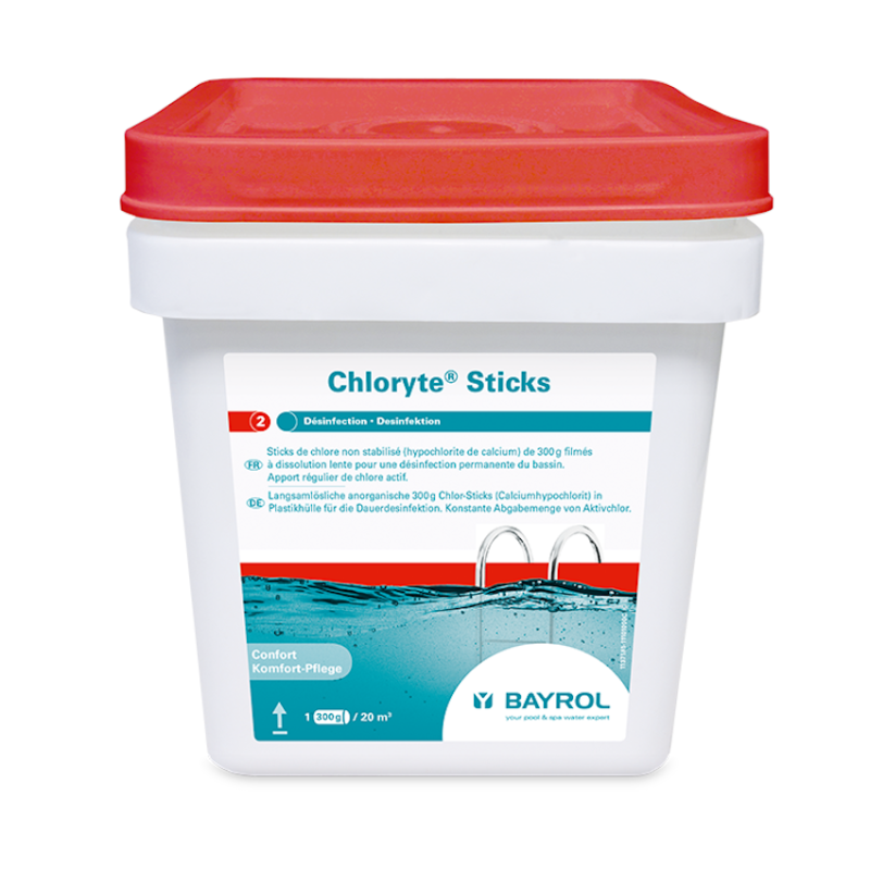 Bayrol Chloryte Sticks 300 g., seau de 4,5 kg