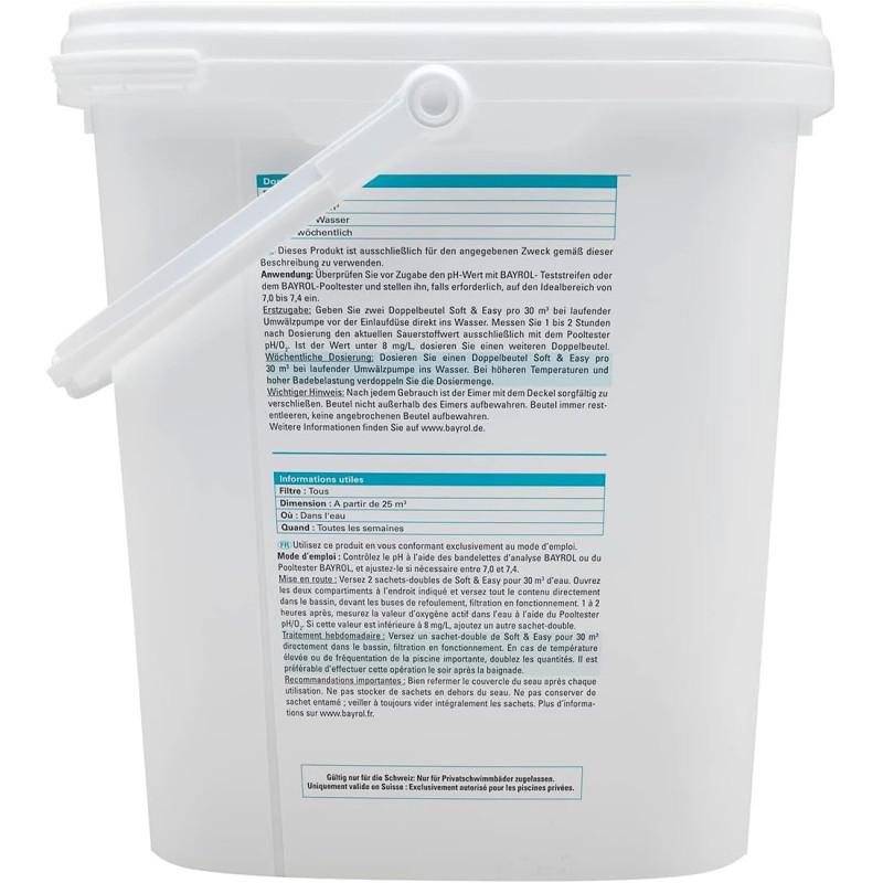 Oxygène actif multiaction Bayrol Soft & Easy sans chlore