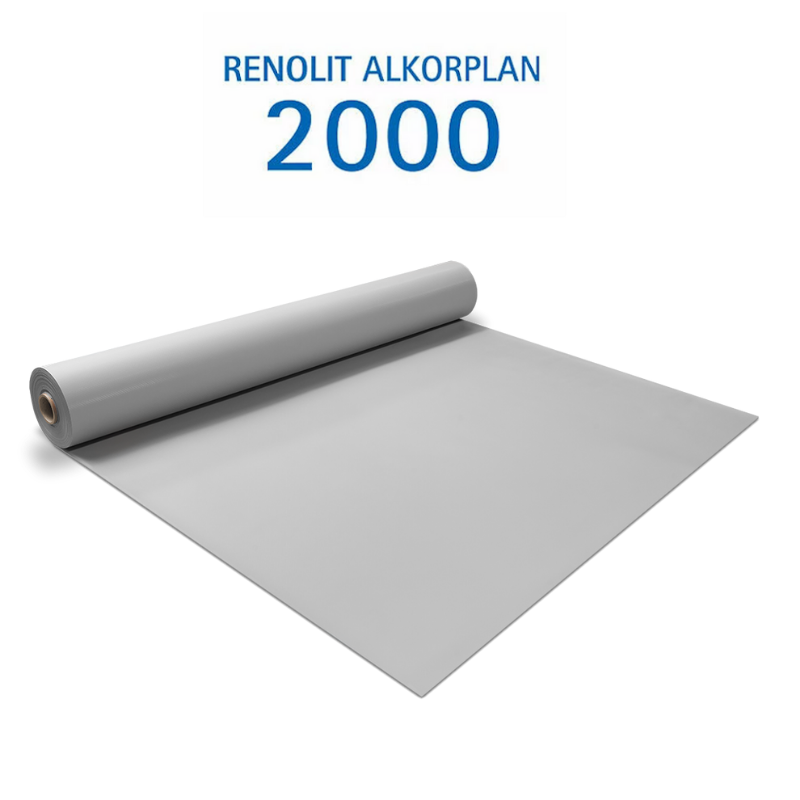 Liner PVC armé 150/100e Uni avec vernis Alkorplan gris clair