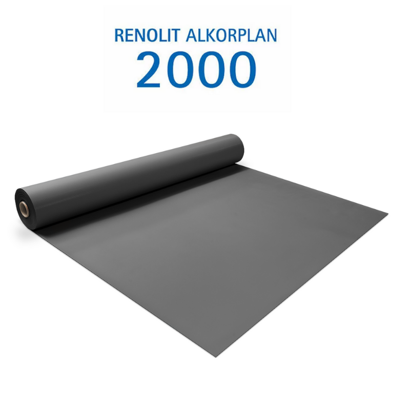 Liner PVC armé 150/100e Uni avec vernis Alkorplan gris anthracite