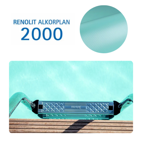 Liner PVC armé 150/100e Uni avec vernis Alkorplan Vert caraïbes