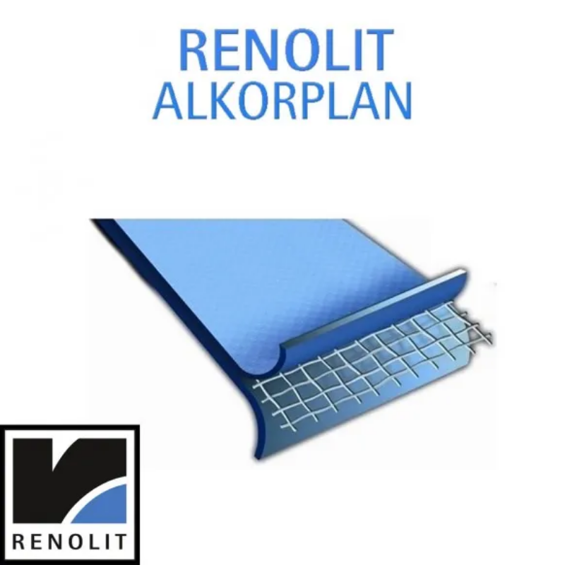 Liner PVC armé 150/100e Uni avec vernis Alkorplan Bleu adriatique
