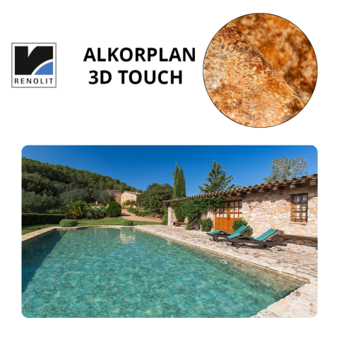 Liner PVC armé 200/100e verni imprimé ALKORPALN 3000 3D TOUCH Authentic