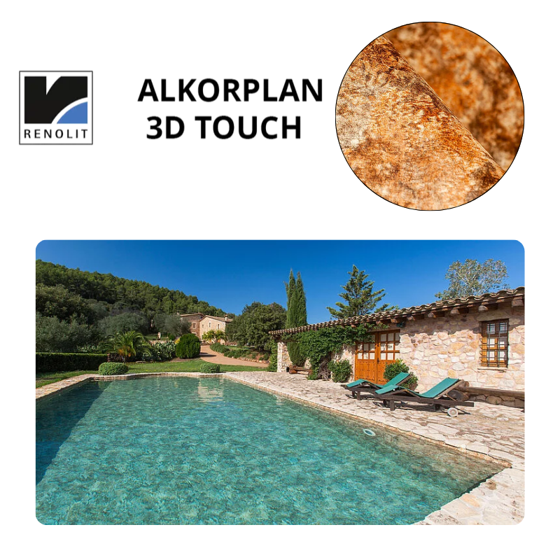 Liner PVC armé 200/100e verni imprimé ALKORPALN 3000 3D TOUCH Authentic