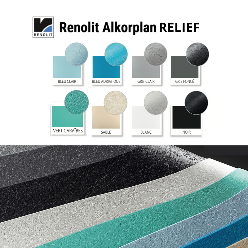 Liner PVC armé 150/100e uni antidérapant Alkorplan 1000
