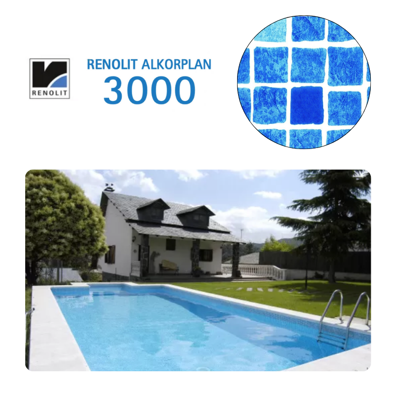 Liner PVC armé 150/100e verni Imprimé ALKORPLAN 3000