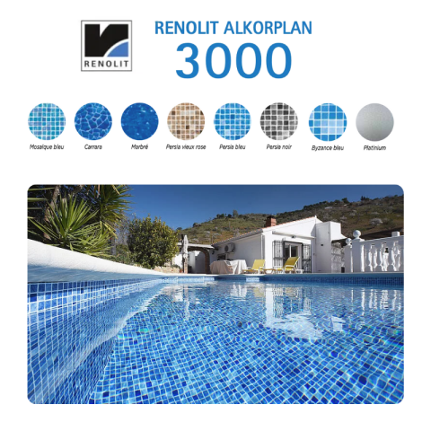Liner PVC armé 150/100e verni Imprimé ALKORPLAN 3000