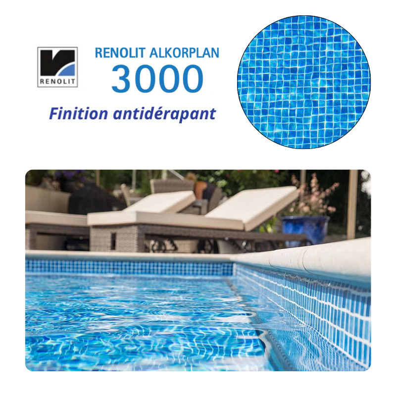 Liner PVC armé 150/100e verni Imprimé ALKORPLAN 3000