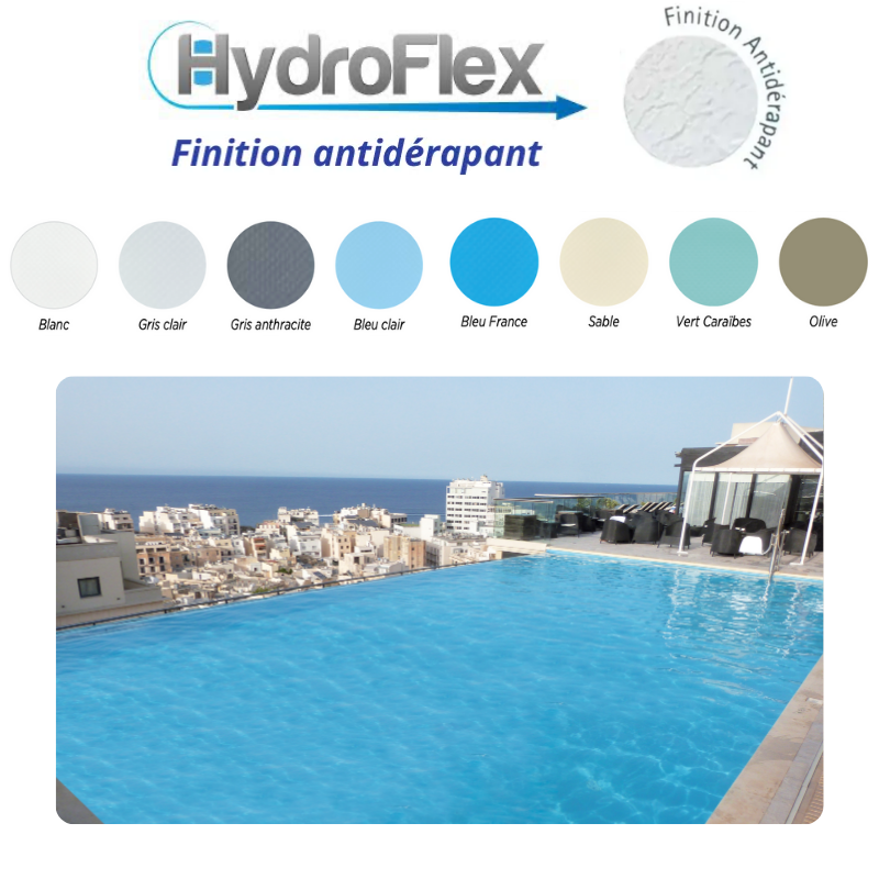 Liner PVC armé 150/100e Uni antidérapant HYDROFLEX