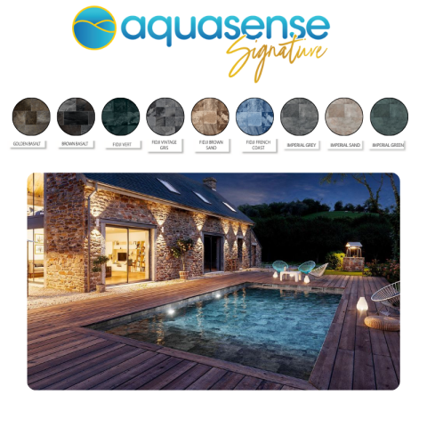 Liner PVC armé Aquasense Signature 180/100e - imprimé texturé