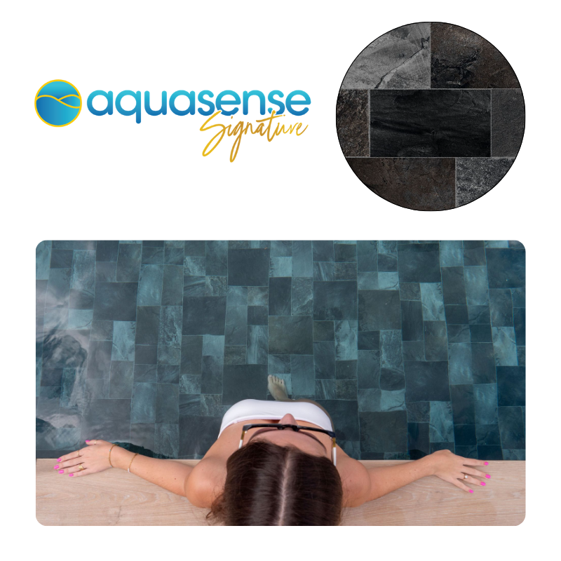 Liner PVC armé Aquasense Signature 180/100e - imprimé texturé