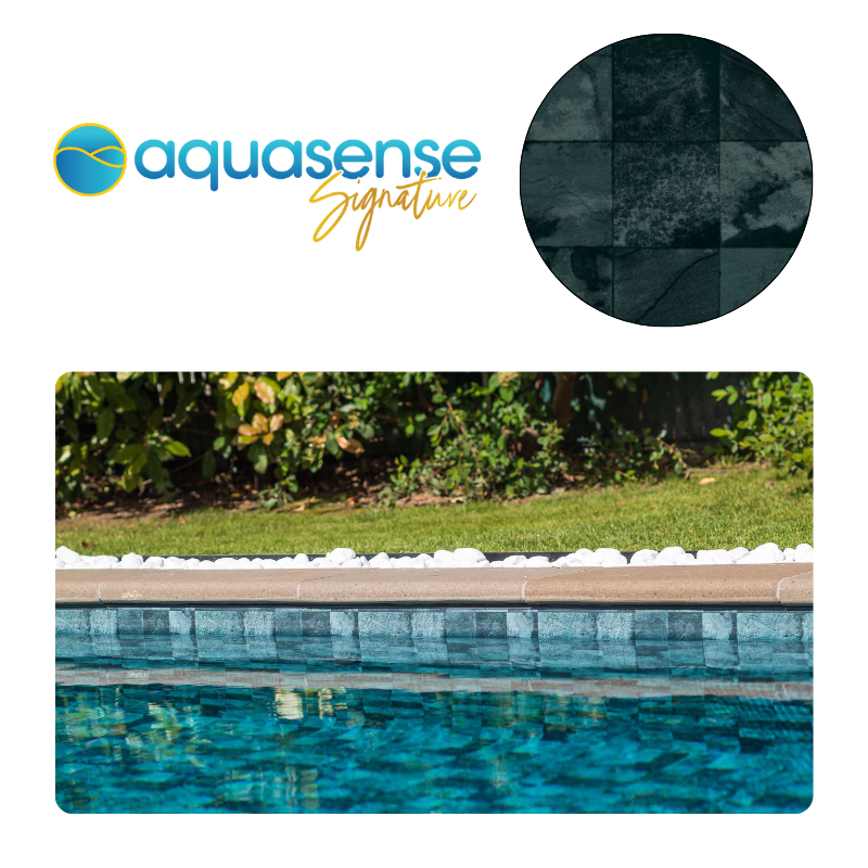 Liner PVC armé Aquasense Signature 180/100e - imprimé texturé
