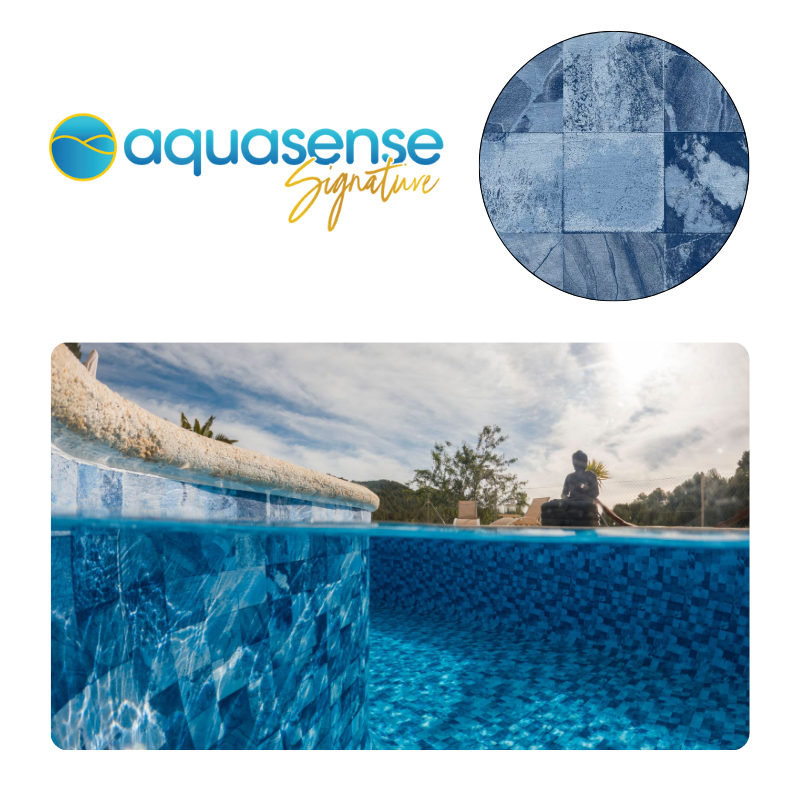 Liner PVC armé Aquasense Signature 180/100e - imprimé texturé